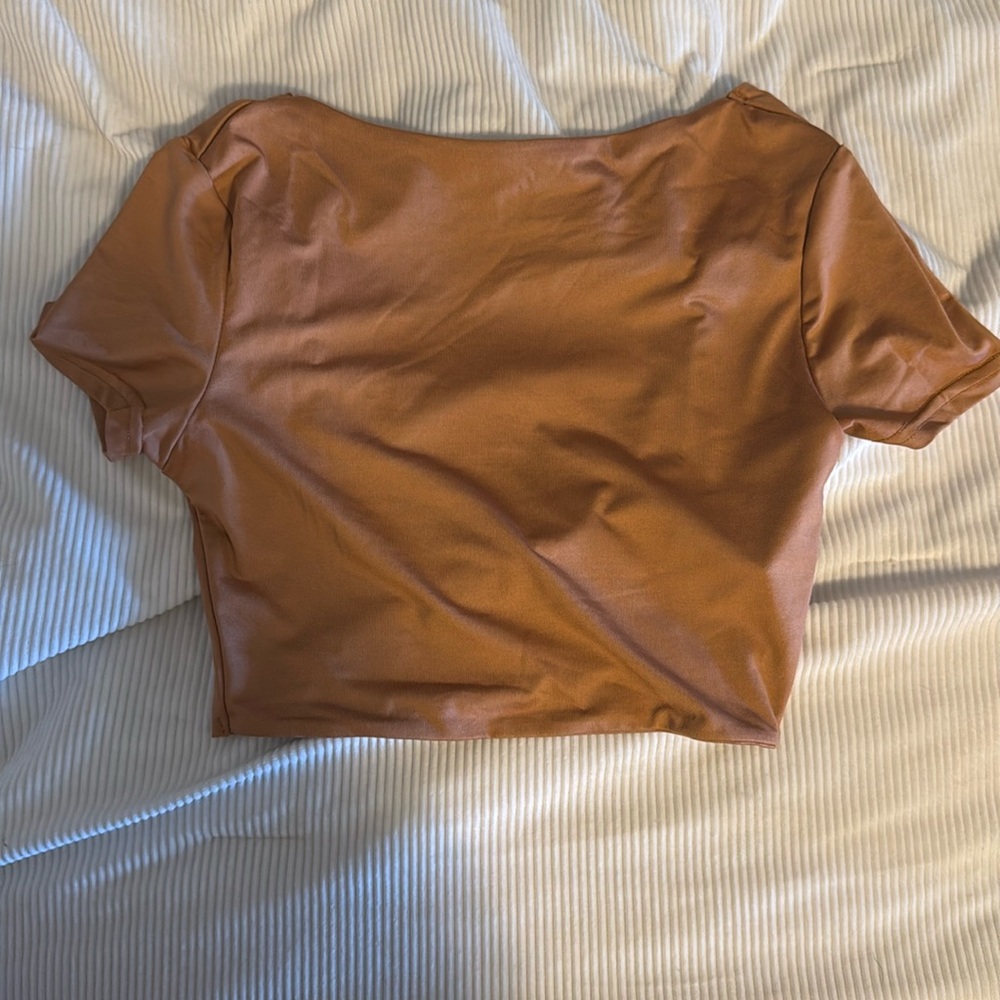 Open back crop top never worn